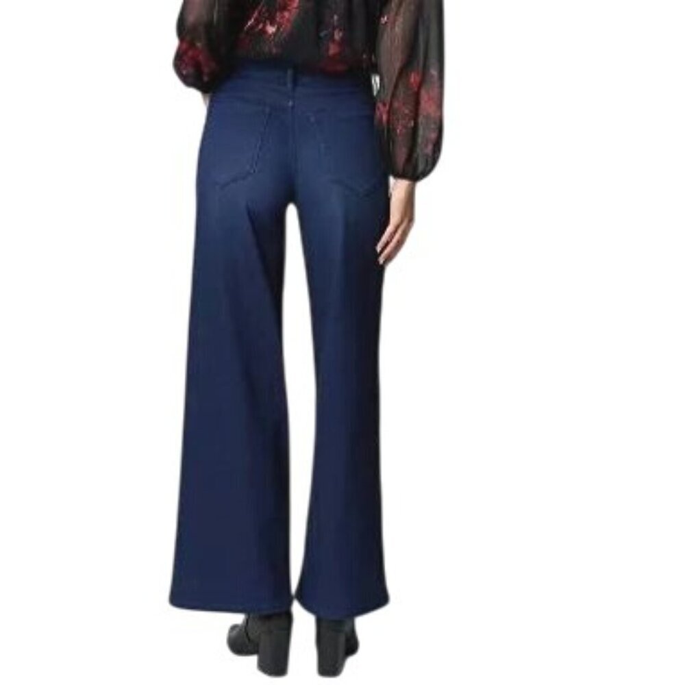 Women's Simply Vera Wang Dark Wash Mid Rise Relaxed Wide Leg Jeans Sz 8 New - Picture 2 of 8
